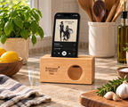 Wooden Phone Stand with Acoustic Amplifier