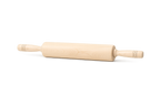 Wooden rolling pin on a white background