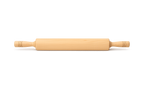 Wooden rolling pin on a white background