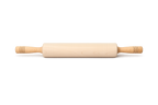 Wooden rolling pin on a white background